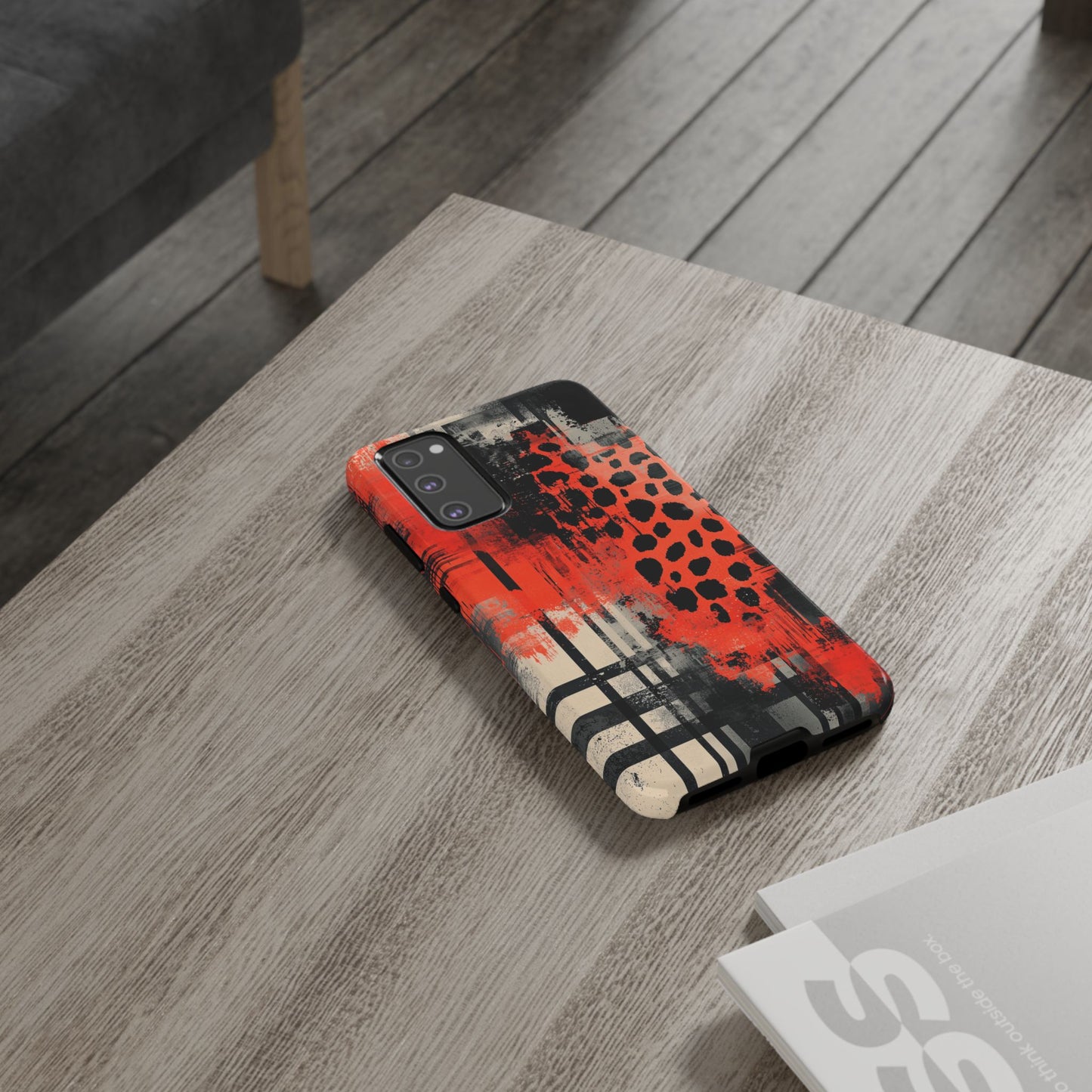 Cheetah Plaid Case – Red & Black Pattern