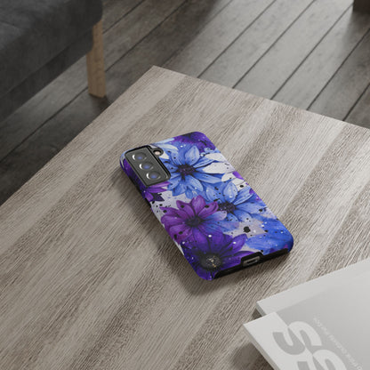 Vibrant Purple & Blue Floral Splash - Samsung Galaxy Series Case