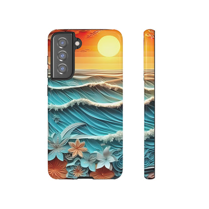 Tropical Sunset Paper Art Ocean – Samsung Galaxy Series Case