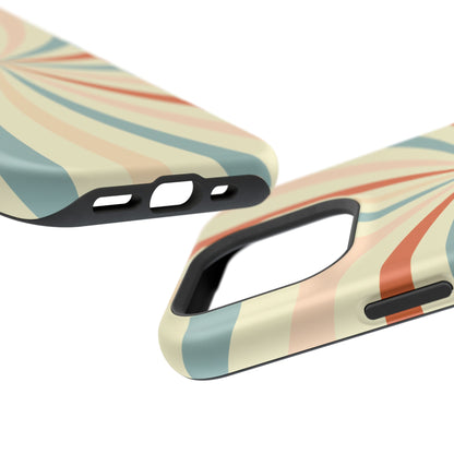 Retro Swirl MagSafe iPhone Case – Durable, Vintage-Inspired Design with Dual-Layer Protection