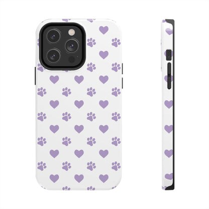 Paw Prints & Hearts – Cute and Durable iPhone Case for Animal Lovers