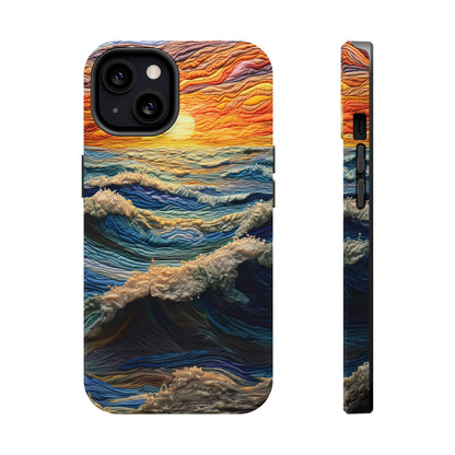 Ocean Sunset Tapestry Waves – MagSafe iPhone Series Case