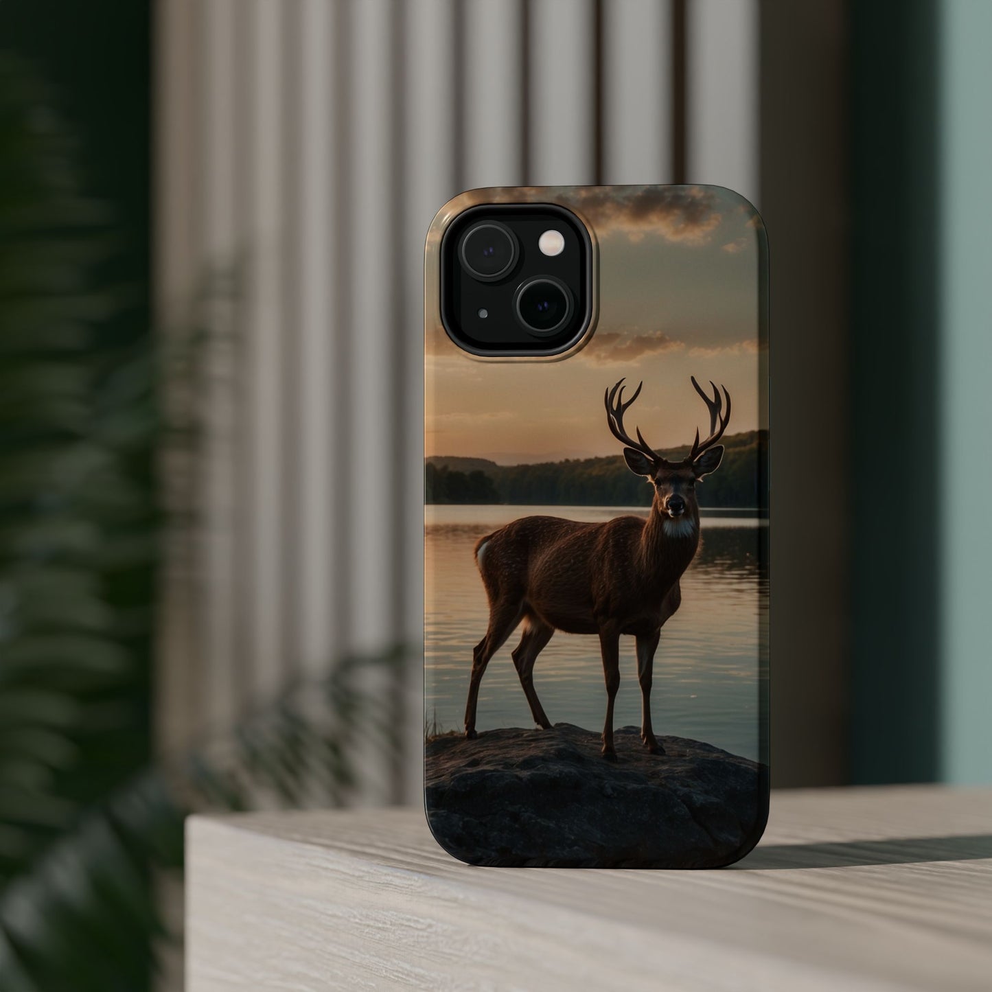 Majestic Stag at Sunset – MagSafe iPhone Case