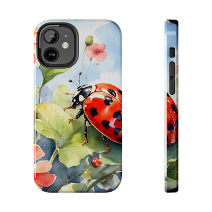 Watercolor Ladybug & Poppy Fields - iPhone Series Case