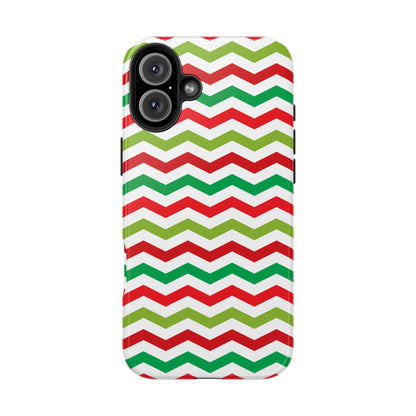 Vibrant Fiesta Chevron – Yellow Green, Green & Red Geometric Case