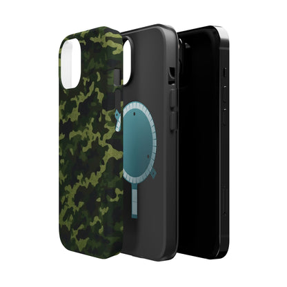 Dark Green Camouflage – MagSafe iPhone Case, Slim and Drop-Resistant