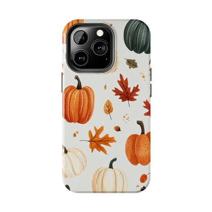 Autumn Pumpkin iPhone Case – Fall Leaves and Harvest Design