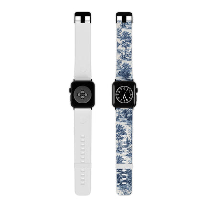 Vintage Charm Blue Toile Apple Watch Band