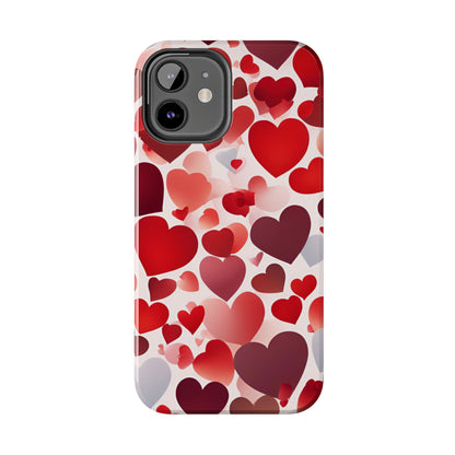 iPhone Case: Romantic Red Heart Gradient Case