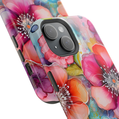 Vibrant Watercolor Floral Garden - MagSafe iPhone Series Case