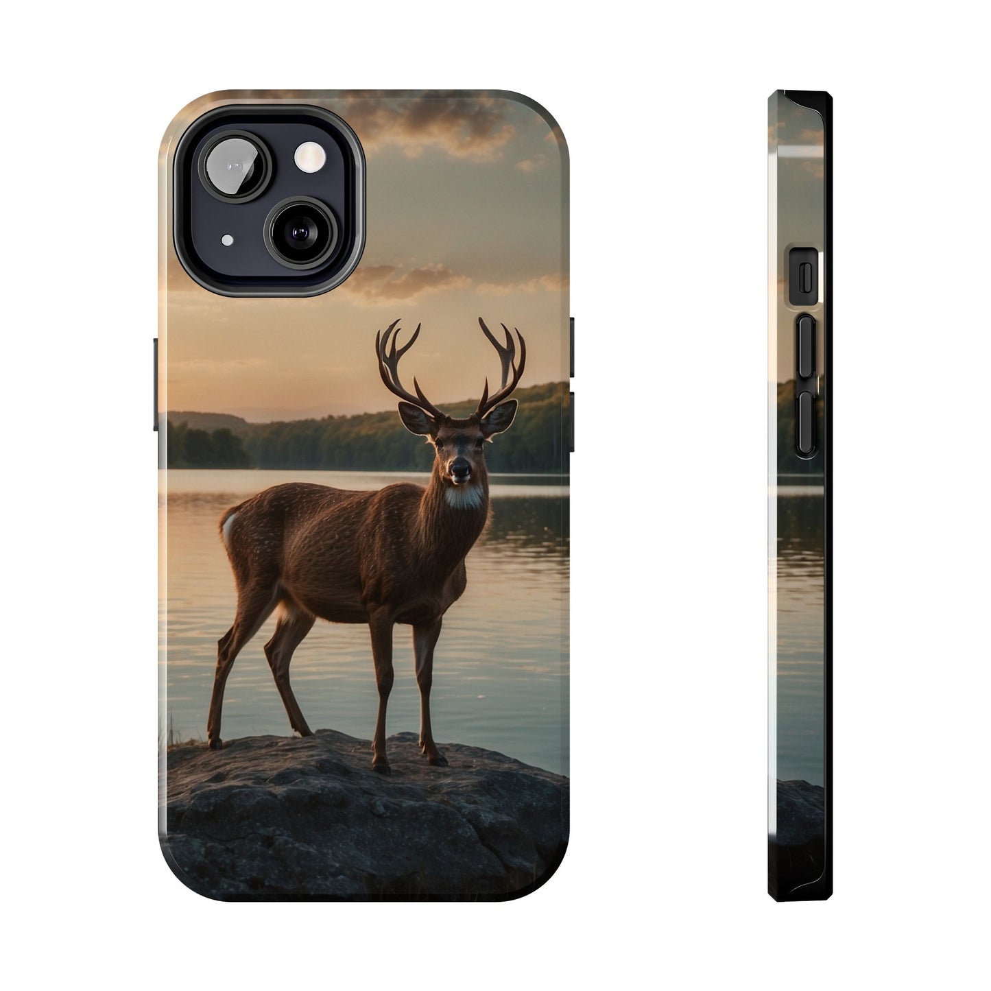 Majestic Stag at Sunset – iPhone Case