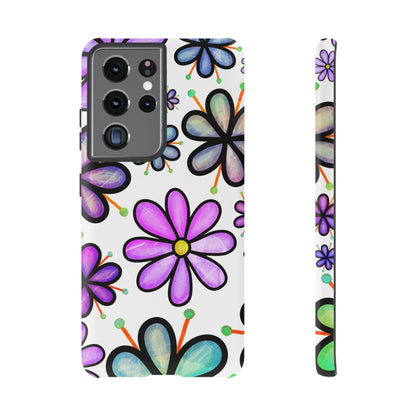 Whimsical Lavender Floral Samsung Galaxy Case – Ultra-Slim, High-Gloss Finish