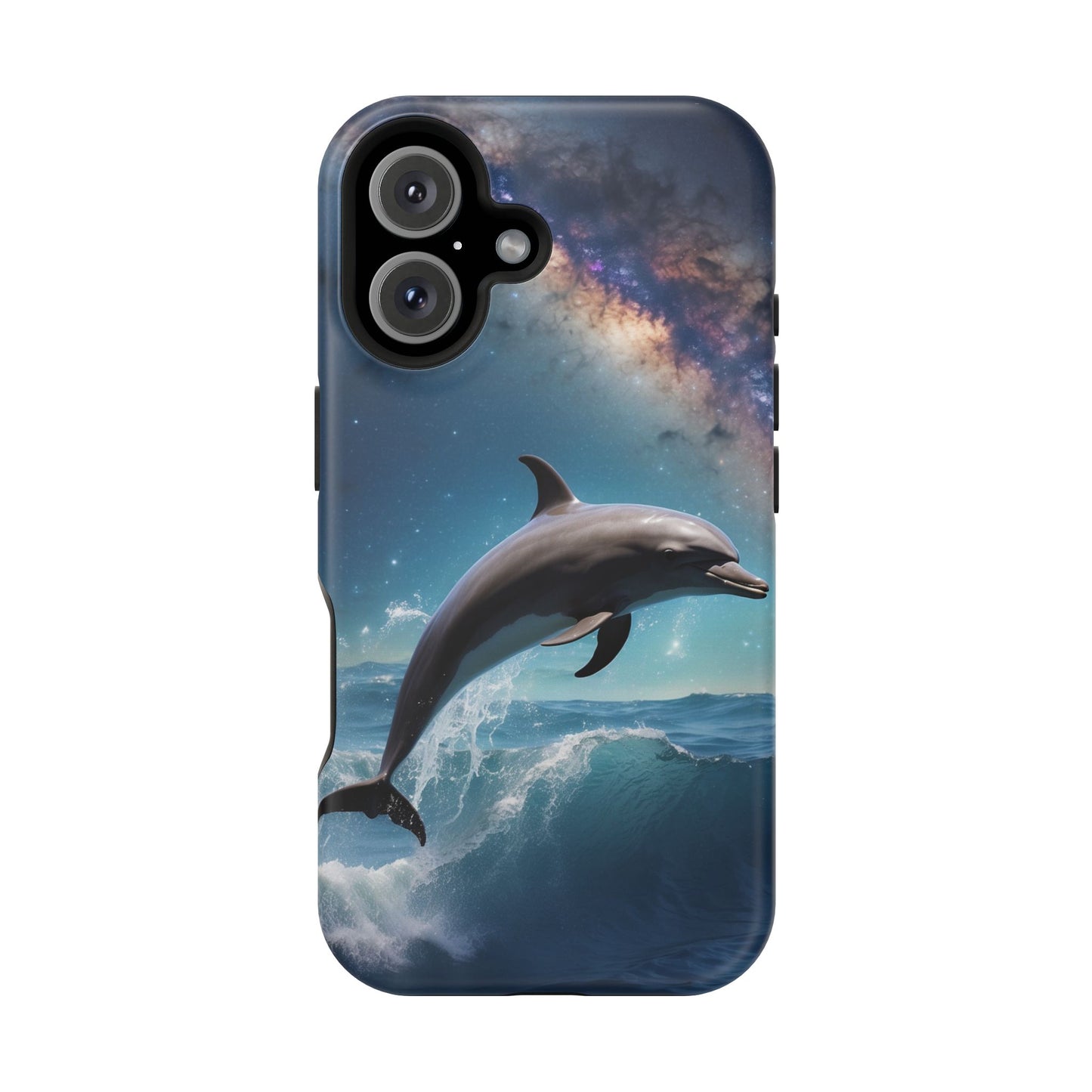 Dolphin Galaxy Splash - MagSafe-Compatible Case