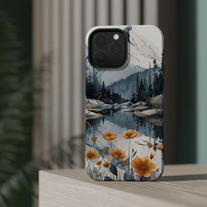 Silver Alpine Wildflower iPhone Case