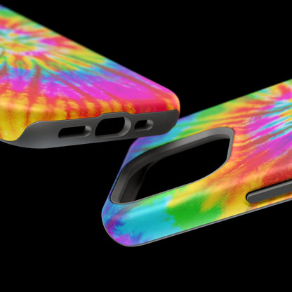 Rainbow Spiral Tie-Dye MagSafe Case – Vibrant Colors & Functionality