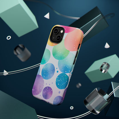 Pastel Galaxy Bubbles  MagSafe iPhone Case – Slim Design, Glossy Finish