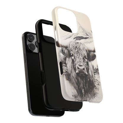 Western Highland Cow Case | Durable Farmhouse Design