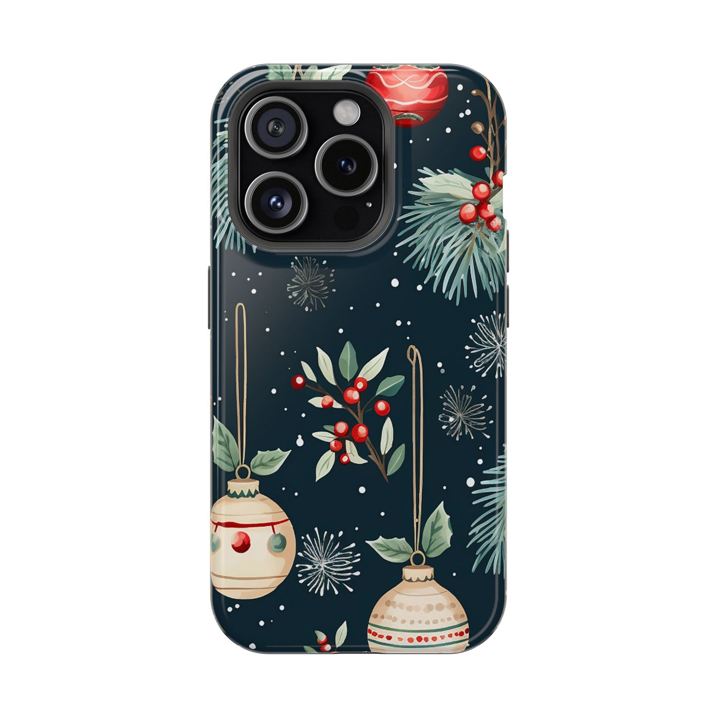 Elegant Christmas Ornaments and Pine - MagSafe iPhone Series Case