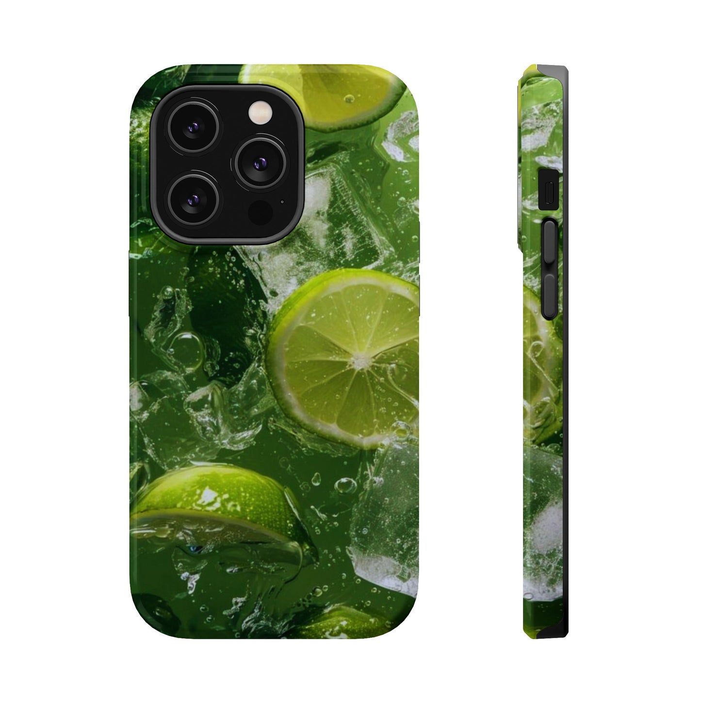 Refreshing Lime Splash MagSafe iPhone Case – Tough Protection, Vivid Dual-Layer Design