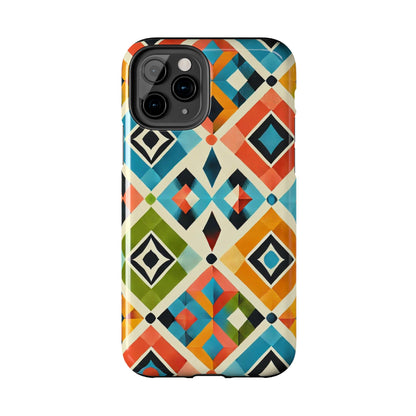 Harlequin Geometric iPhone Case - Vibrant Abstract Protective Cover