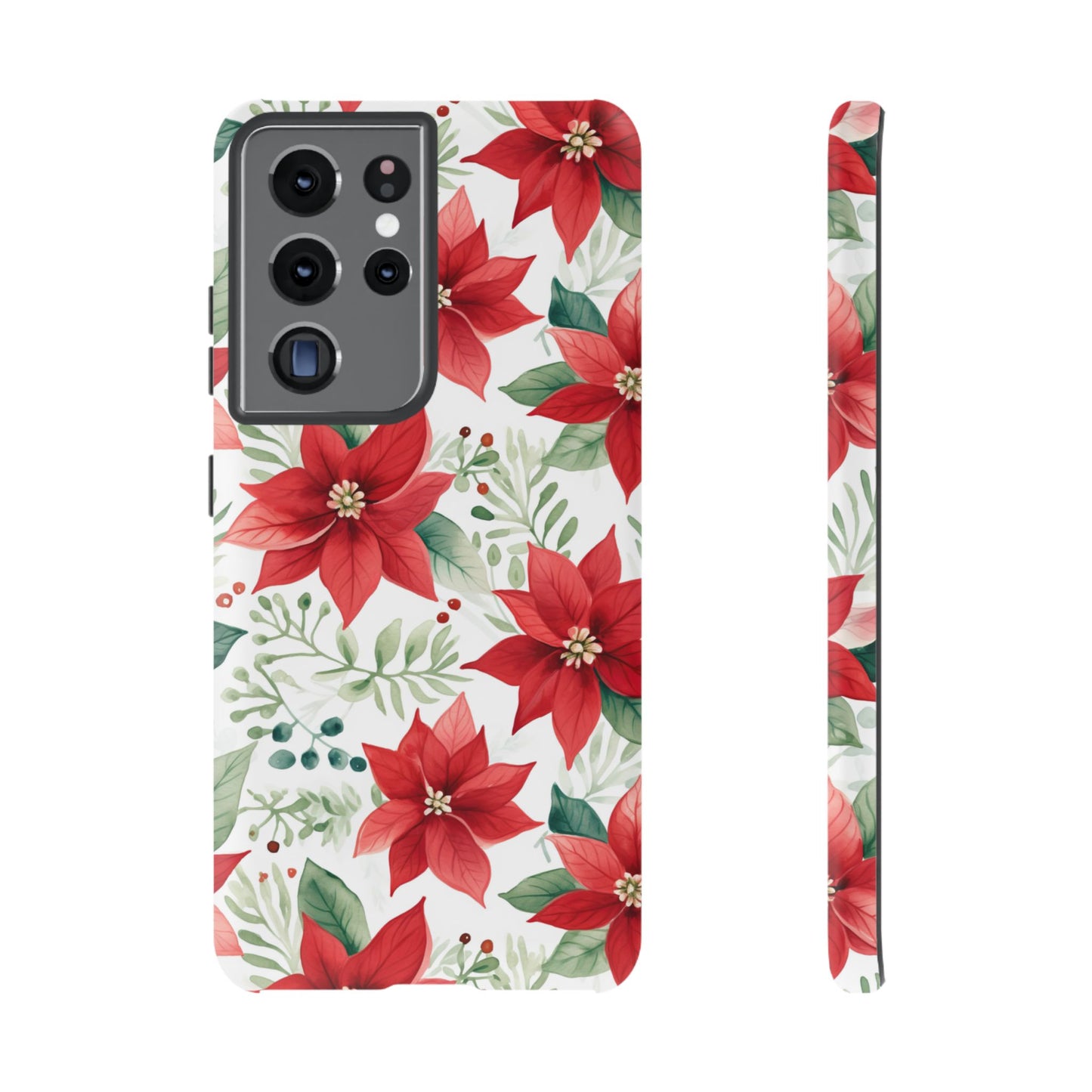 Festive Poinsettia Holiday Pattern – Samsung Galaxy Series Case