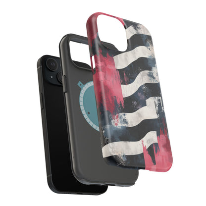 MagSafe iPhone Case: Blood Zebra – Bold Red & Black Pattern