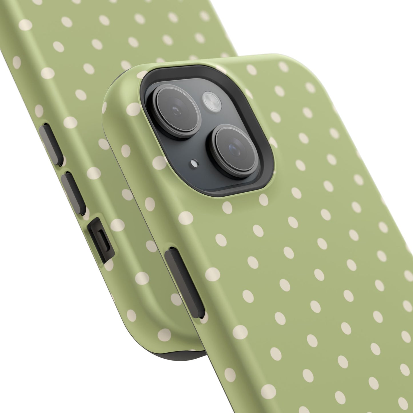 Sage Green Polka Dots – MagSafe iPhone Case