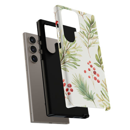 Winter Greenery & Berry Watercolor – Samsung Galaxy Series Case