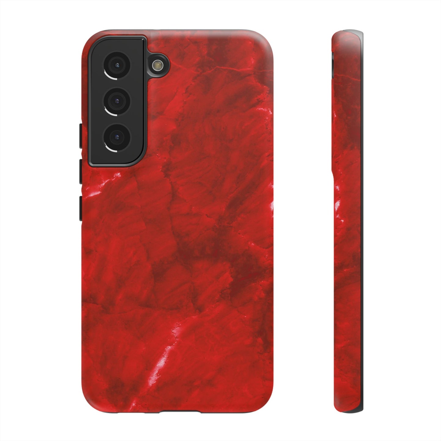 Bold Red Marble Samsung Galaxy Case – Luxe Modern Design with Vibrant Finish