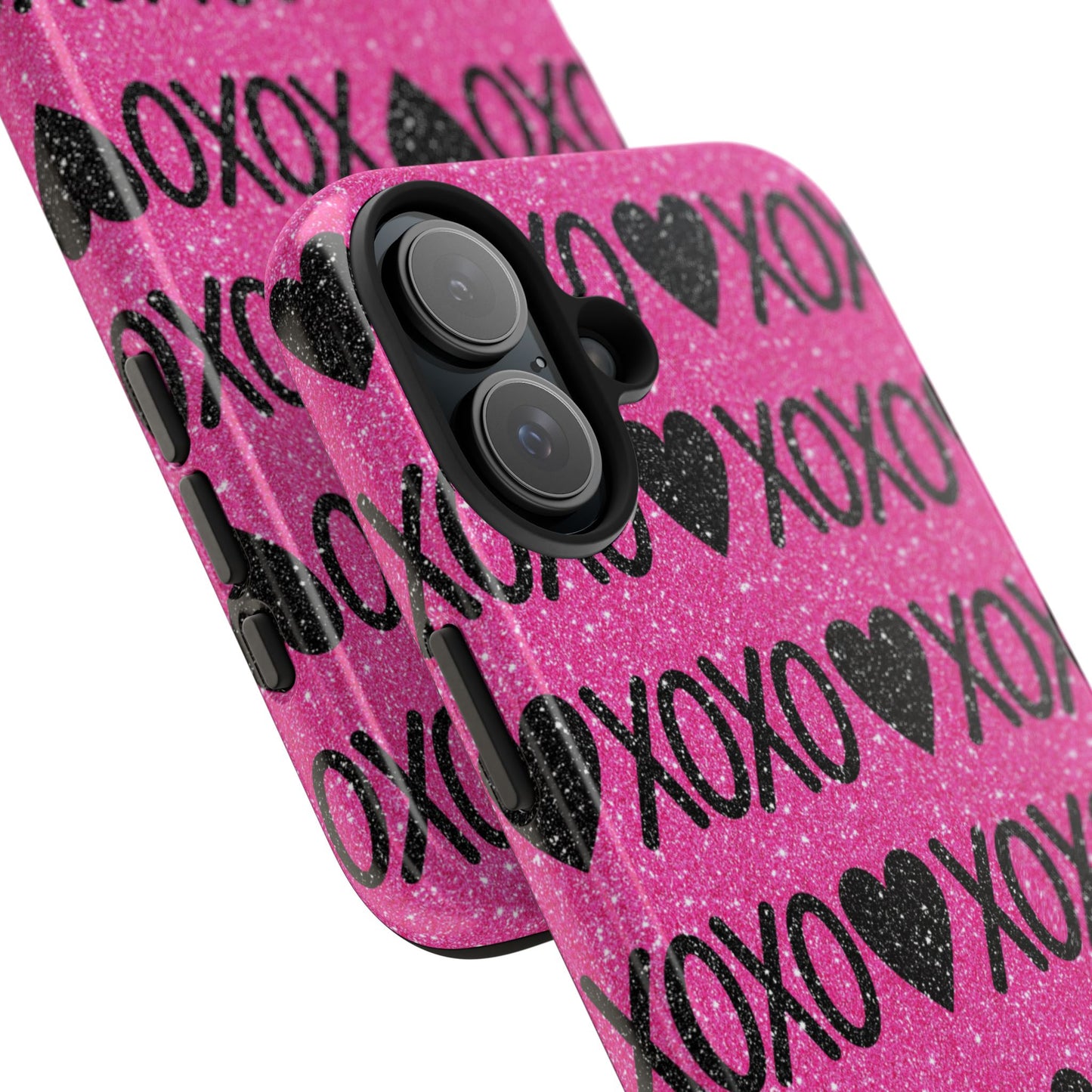 XOXO Glitter Hearts iPhone Case