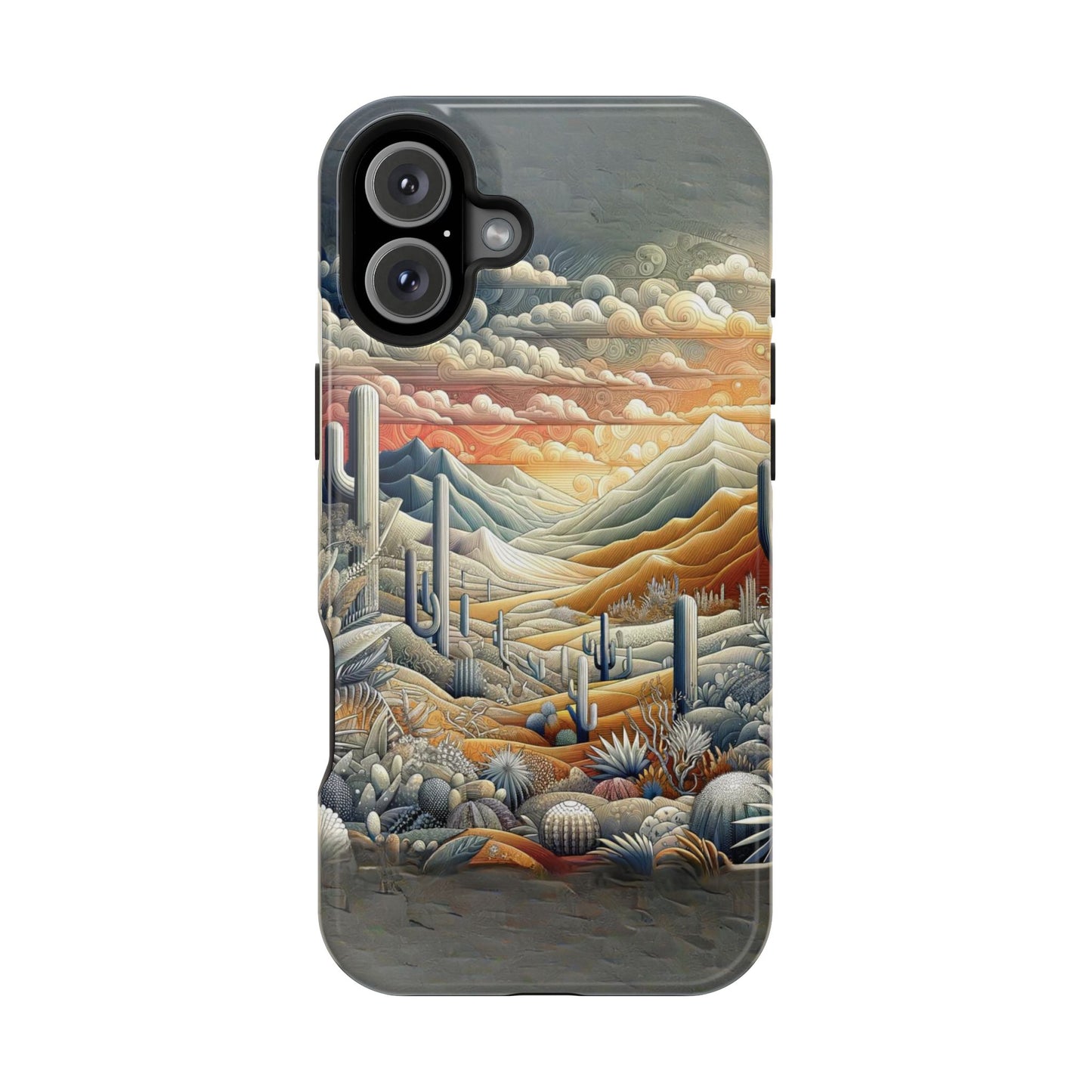 Rugged Elegance Cactus iPhone Case