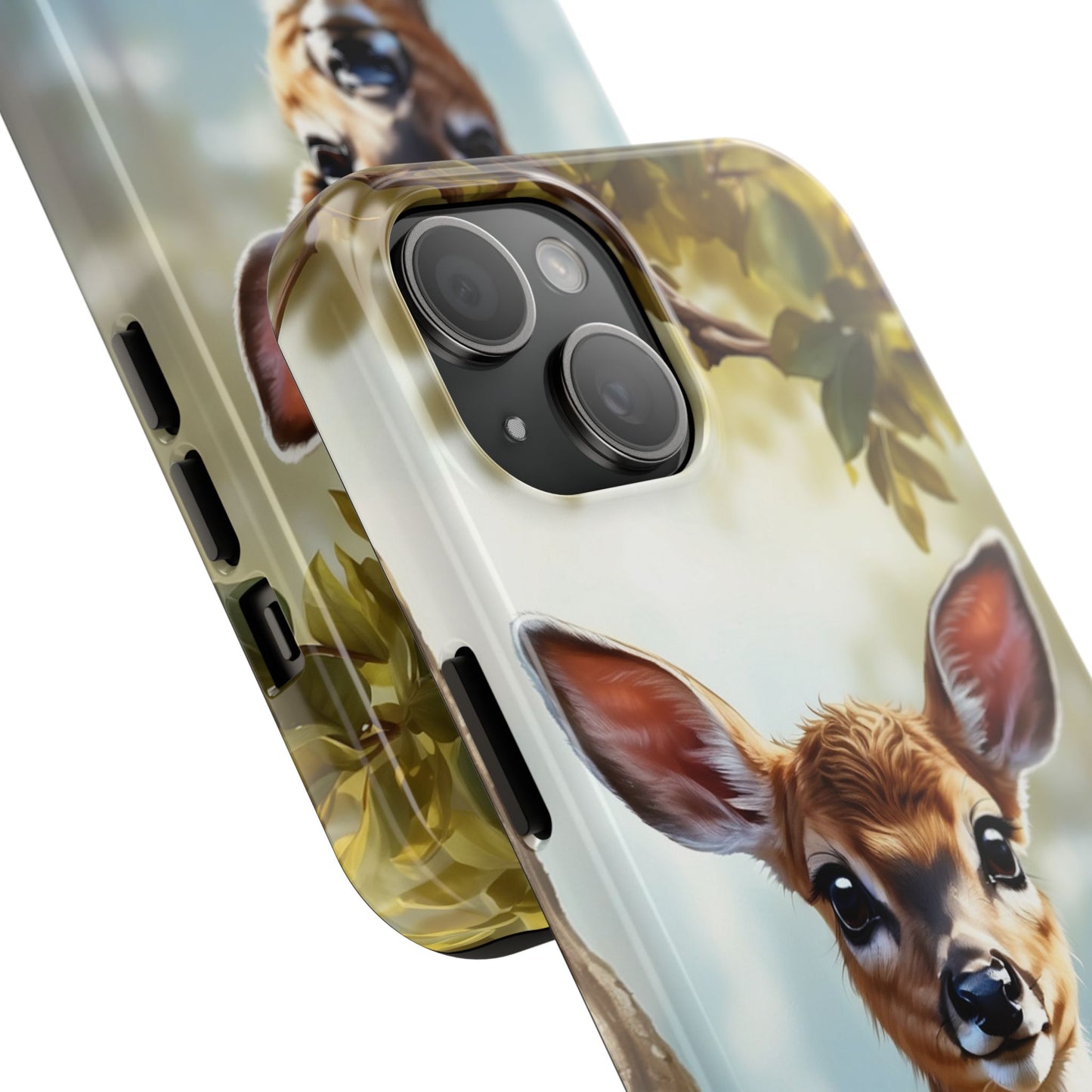 Whimsical Fawn in a Sunlit Forest iPhone Case