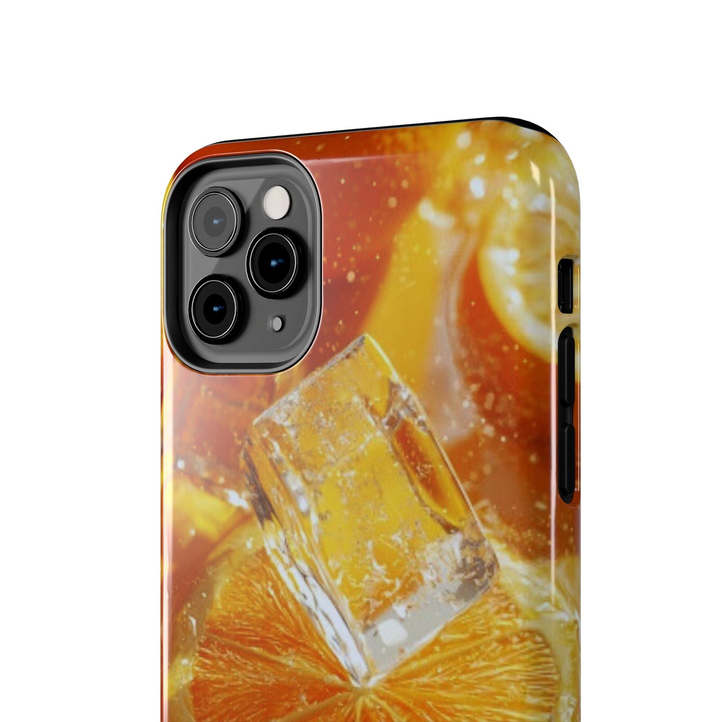 Citrus Orange Splash iPhone Case – Dual-Layer Tough Protection, Vibrant Summer Design