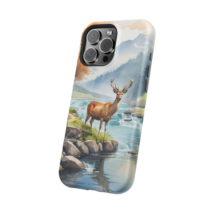 MagSafe-Compatible iPhone Case – Serene Valley Stag