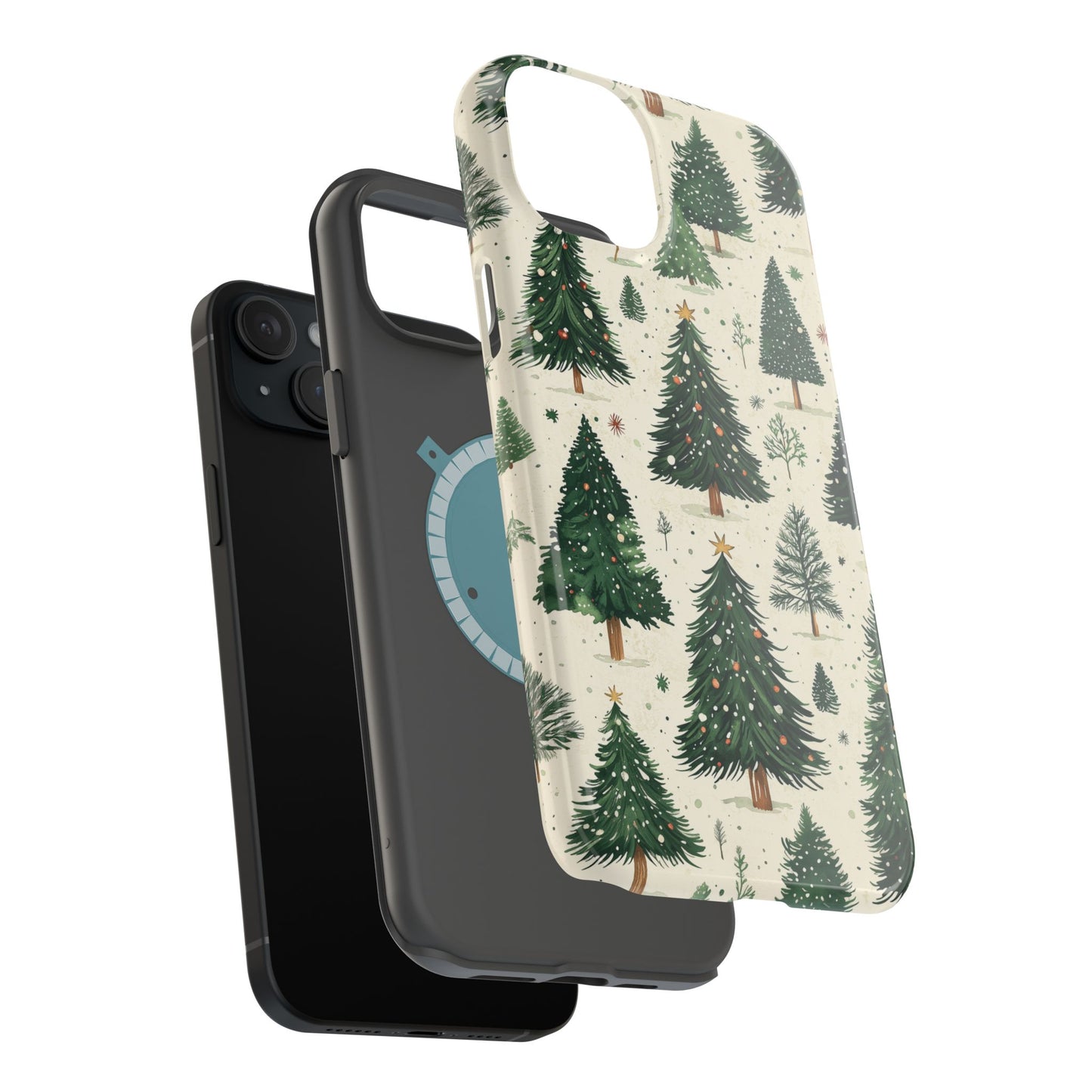 Festive Christmas Tree Forest Pattern – MagSafe iPhone Series Case