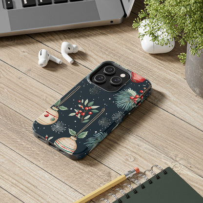 Elegant Christmas Ornaments and Pine - iPhone Series Case