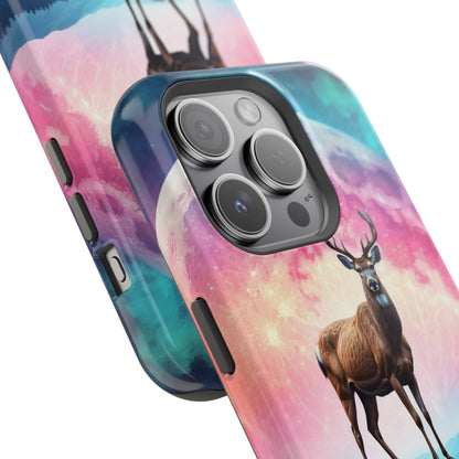 Vibrant Stag in Bloom – MagSafe iPhone Case