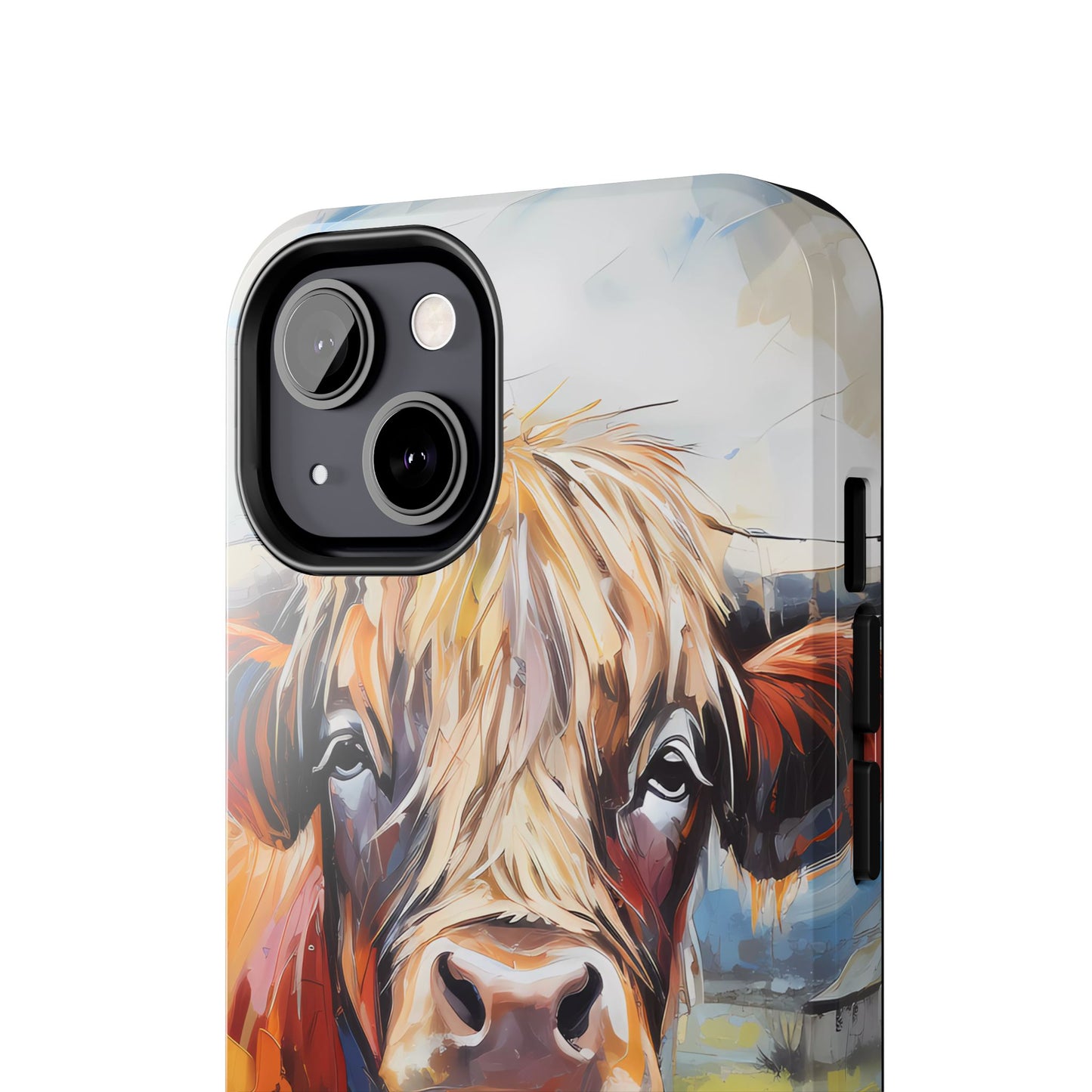 Cute Western Phone Case | Highland Cow | Robust Rocky Mountain-Inspired | Expressionism | Fresco