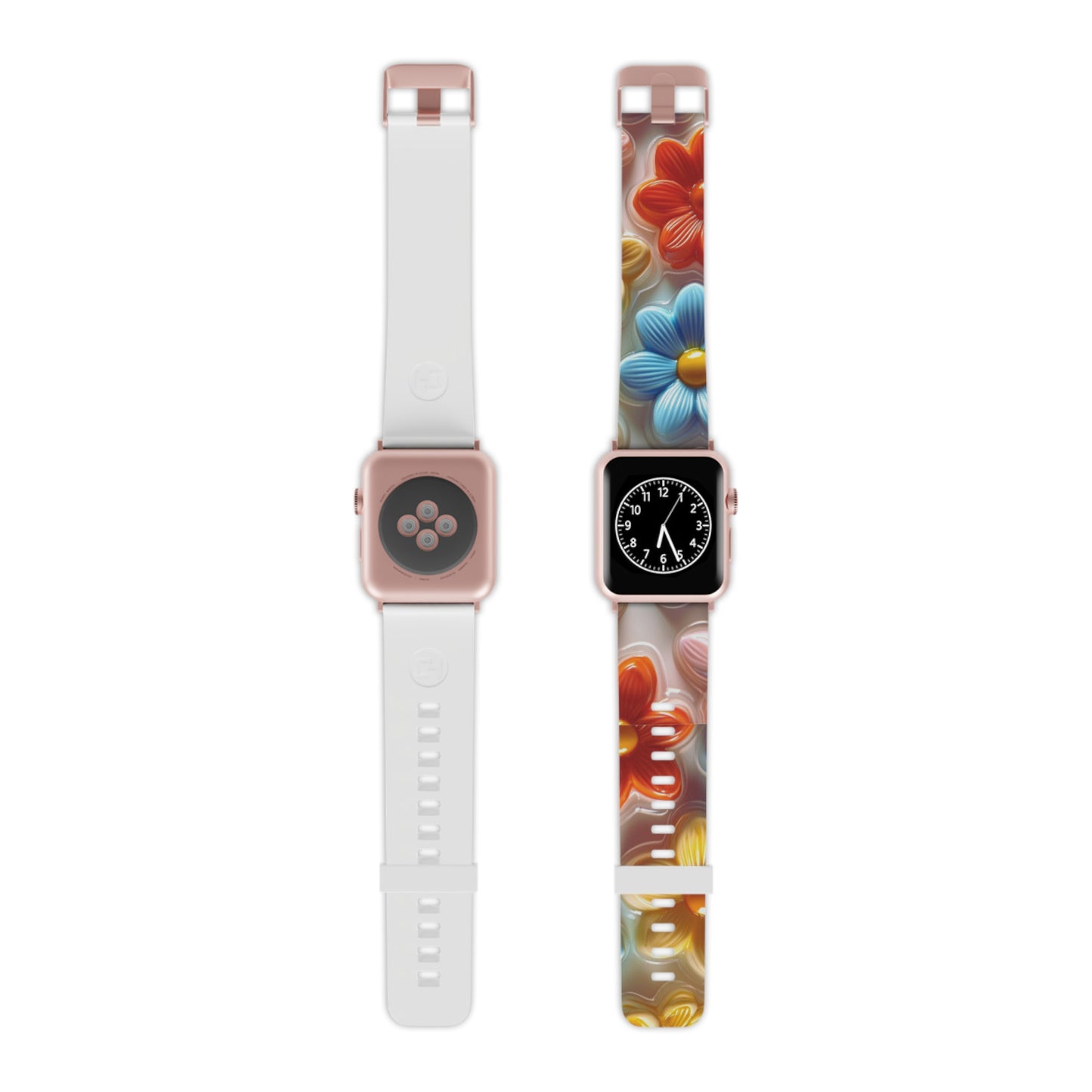 Glossy Retro Flower Apple Watch Band