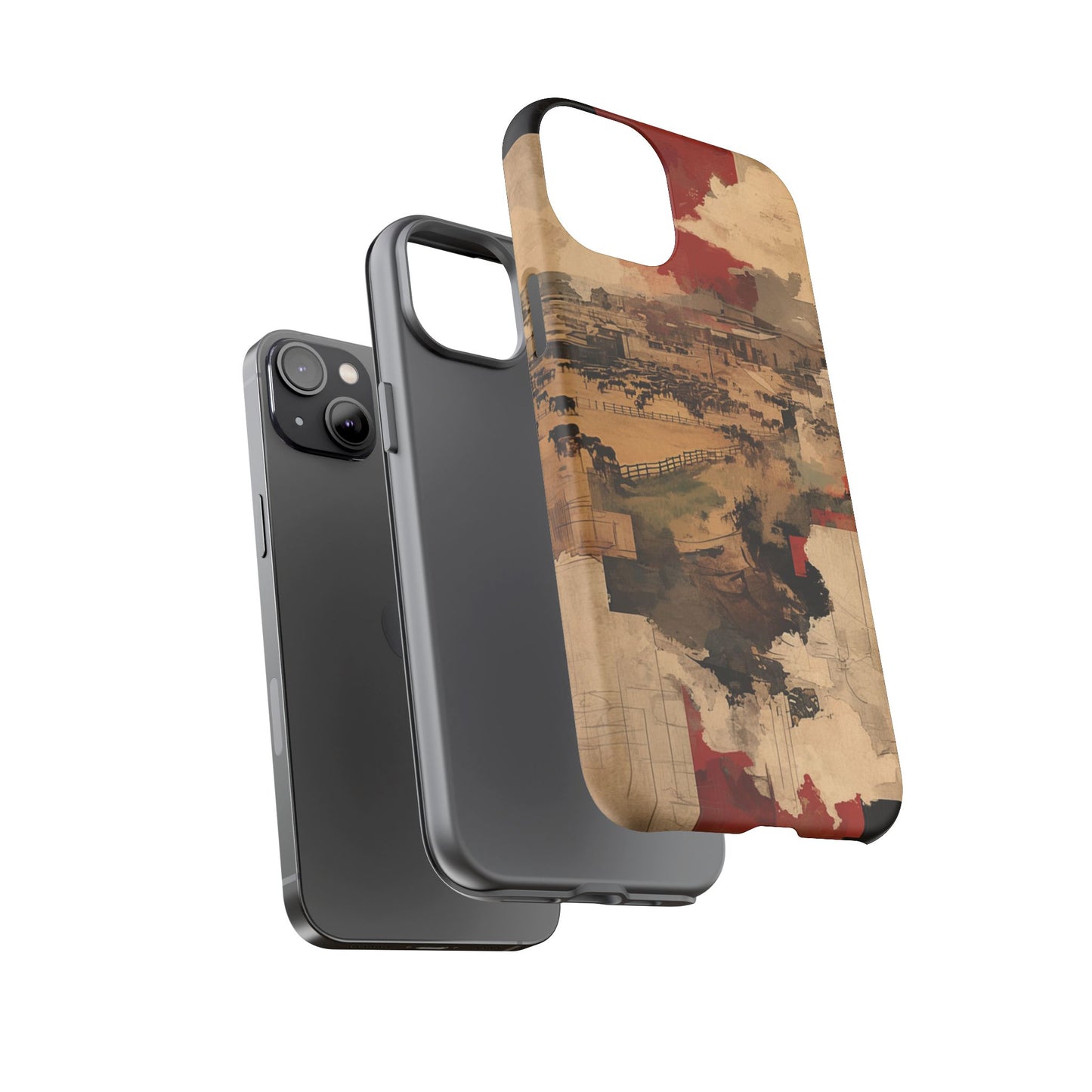 Vintage Abstract iPhone Case - Rustic Art Protective Cover