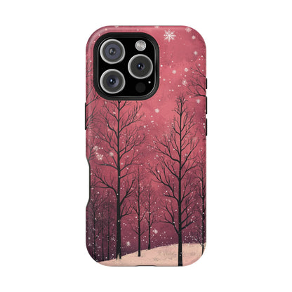 Pink Winter Twilight Forest - MagSafe iPhone Series Case