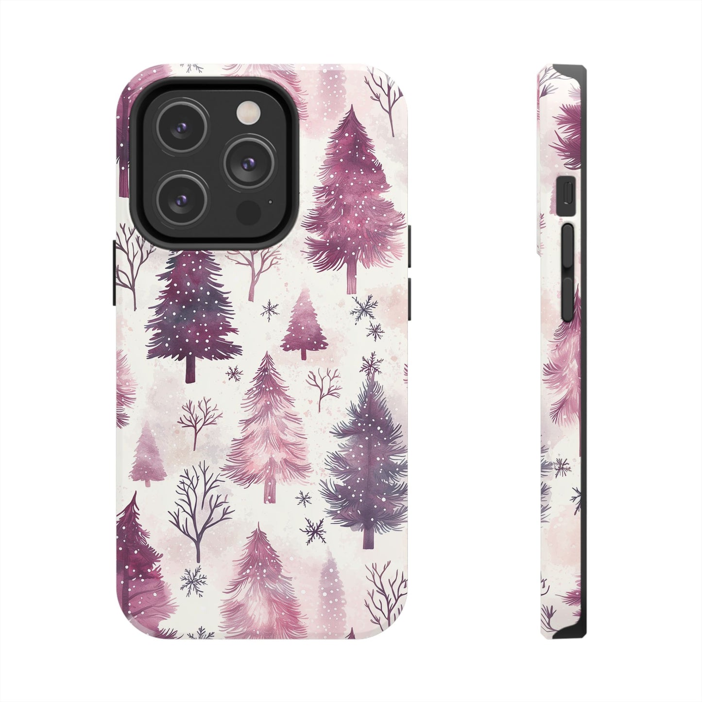 Winter Wonderland Purple Christmas Trees – iPhone Series Case