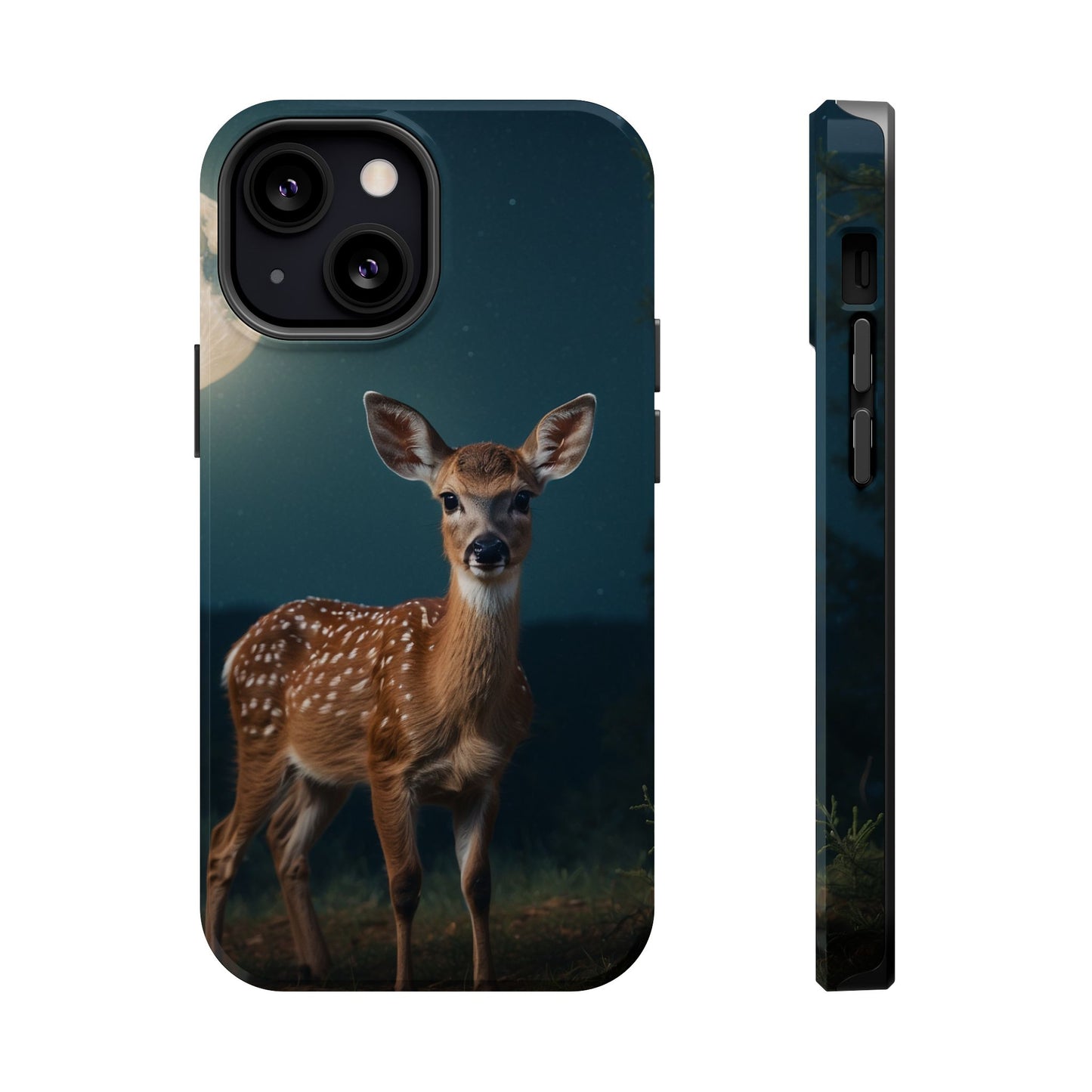 MagSafe-Compatible iPhone Case – Mystic Fawn Under the Moonlit Sky