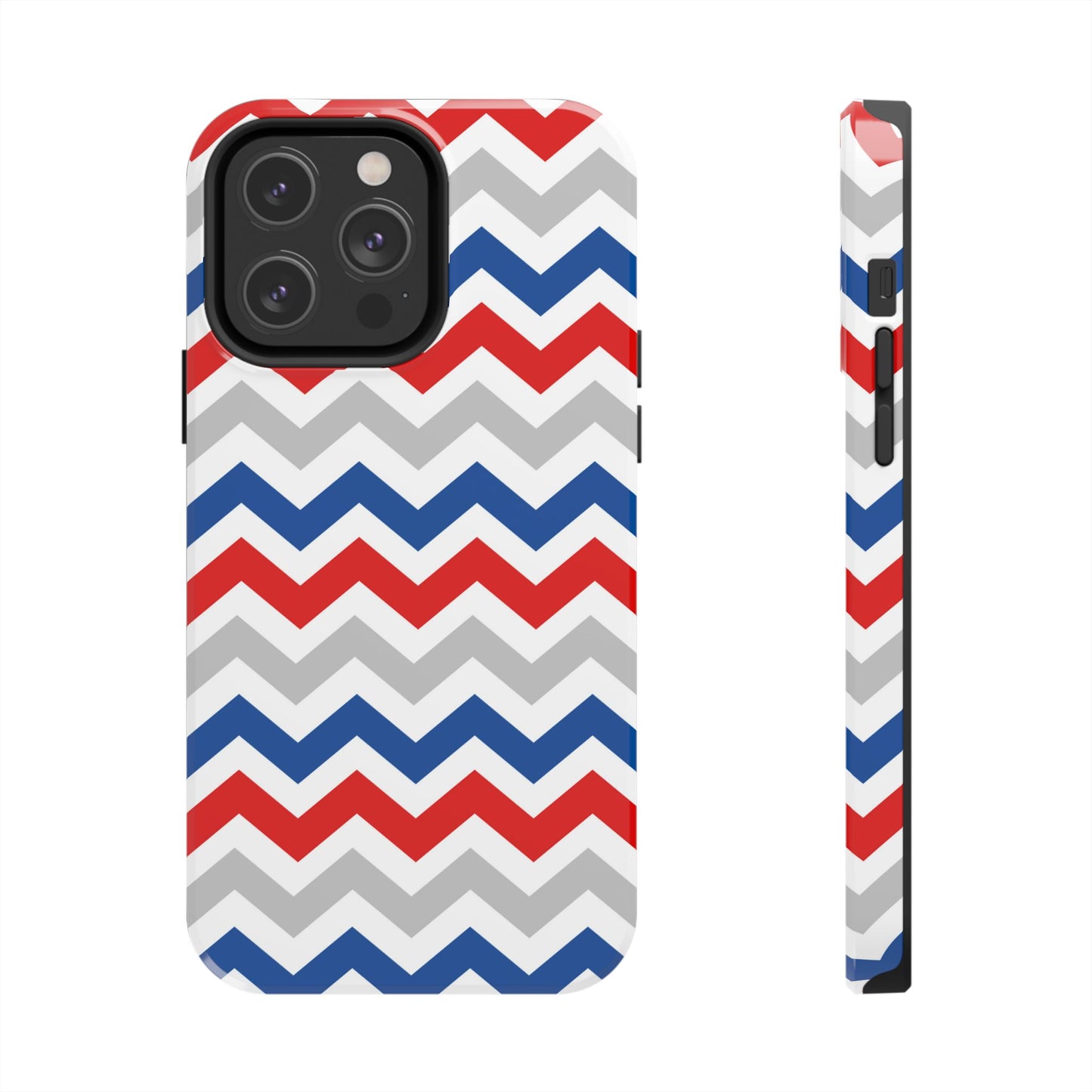 Patriotic Red, White & Blue Chevron – Geometric iPhone Case