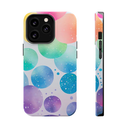 Pastel Galaxy Bubbles  MagSafe iPhone Case – Slim Design, Glossy Finish