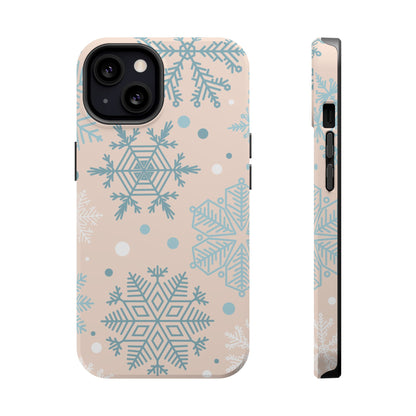 Winter Snowflakes MagSafe iPhone Case – Shockproof, Smooth Matte Finish, Dual-Layer Protection