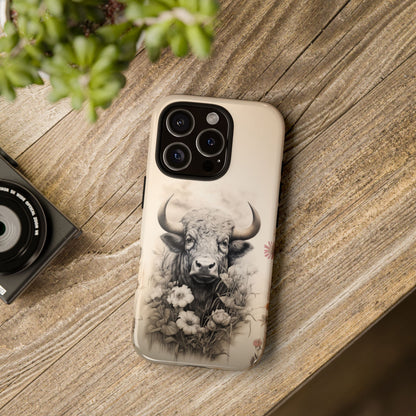 Rustic Cow Case | Floral Western Farmhouse Design