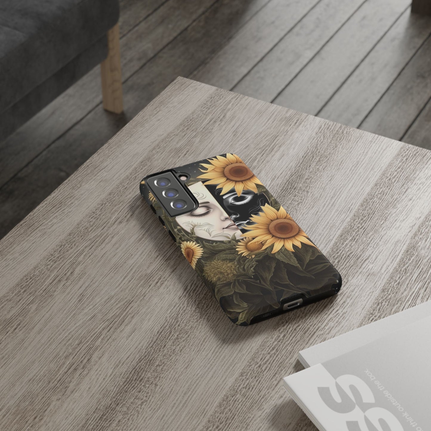 Sunflower Moon and Stars Samsung Galaxy Case – Ethereal Art Design