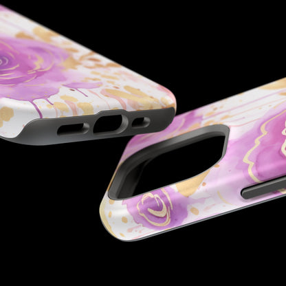 Radiant Purple & Gold Floral - MagSafe iPhone Series Case