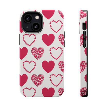 Clustered Pink Hearts MagSafe iPhone Case